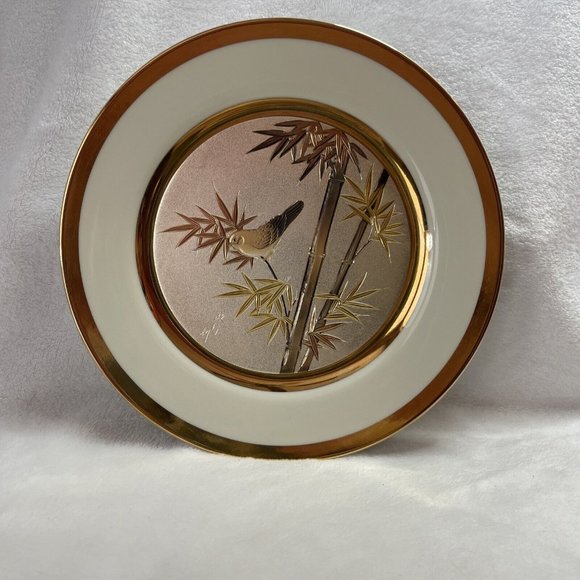 Other - The Art of Chokin Bird On a‎ Branch 24K Gold Trim 9" Plate